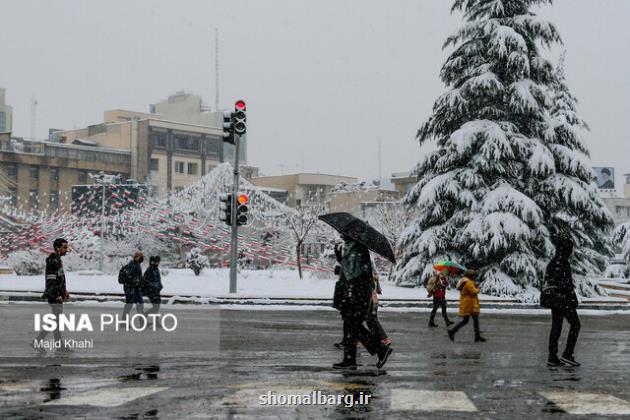 برف و باران در راه تهران