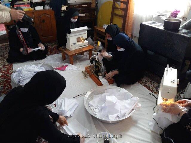 تولید ماسك توسط خواهران بسیجی در نوشهر