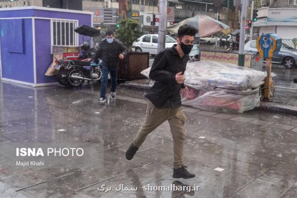 وزش باد شدید و رگبار باران در ۱۲ استان طی امروز