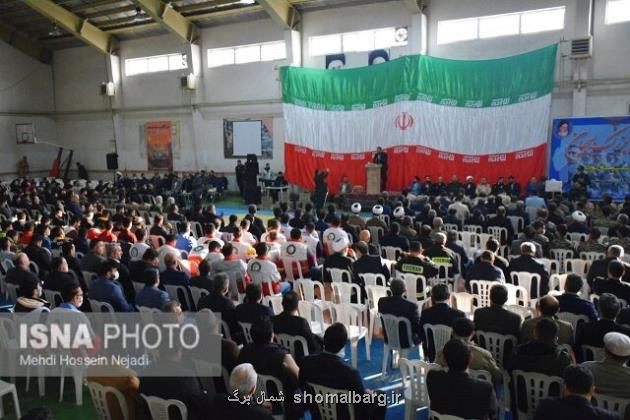 نمایش شکوه اقتدار و وحدت بسیجیان شیعه و سنی در آستارا به علاوه تصاویر