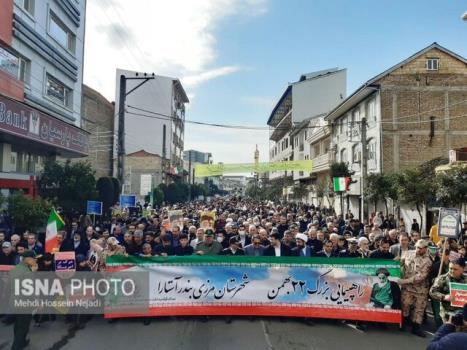 خلق حماسه مرزنشینان آستارایی در سالروز پیروزی انقلاب اسلامی