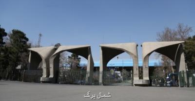 پذیرش دانشجو در سه رشته جدید دانشگاه تهران