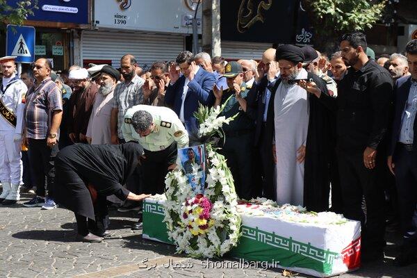 پیکر سرباز شهید علی اکبری در لاهیجان تشییع شد