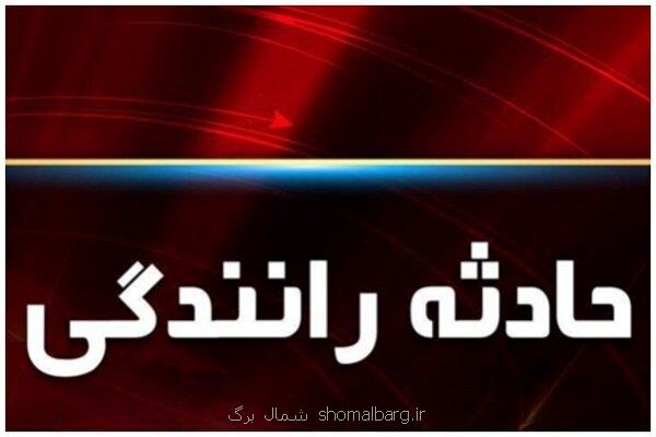 تصادف شدید در حلقه سر فومن ۲ نفر مصدوم شدند