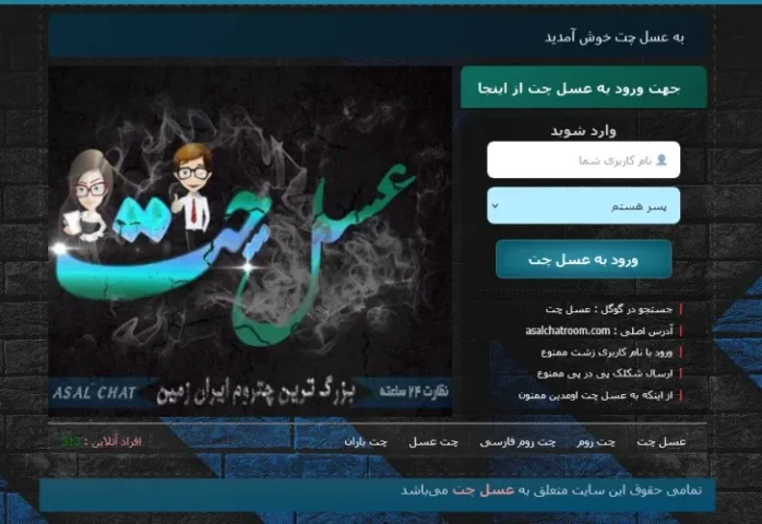 گفتگو، آشنایی و تجربه یک چت روم فارسی