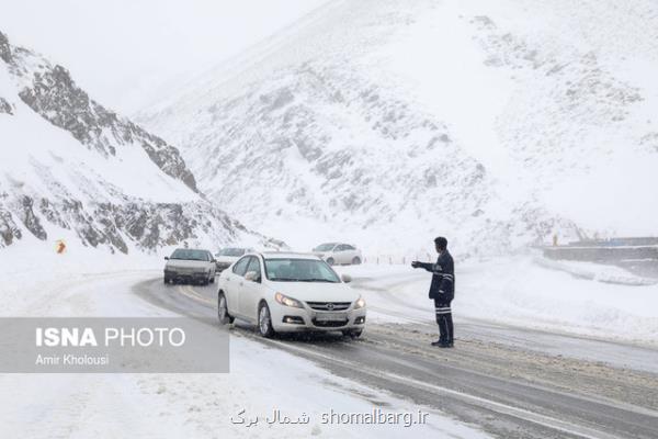 بارش خفیف برف در ارتفاعات محورهای مواصلاتی مازندران