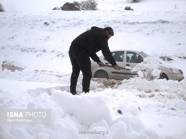 اولین برف بهاری در حیران آستارا